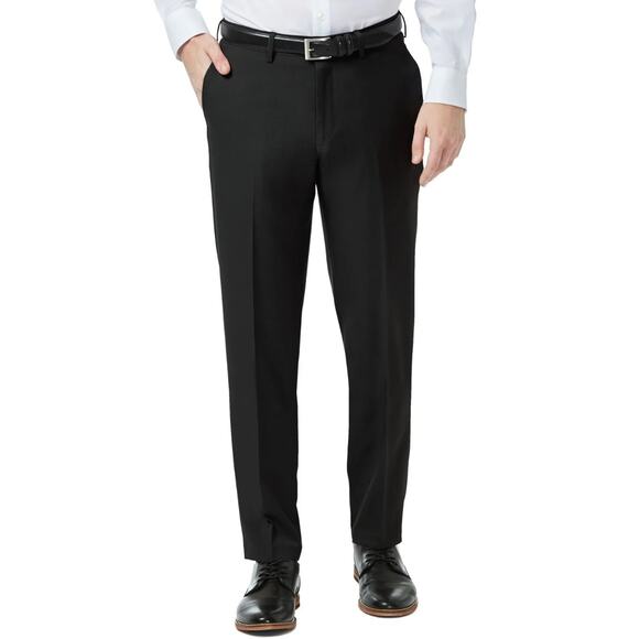HAGGAR Men's Performance Comfort Dress Pant Straight Fit Black 34W x 30L NWT - Picture 12 of 12